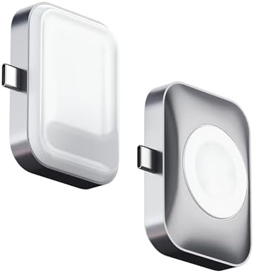 Satechi USB C Apple Watch Charger – MFi-Certified Portable Charging Solution for Ultra & Series 9/8/7/6/SE/5/4/3/2/1 – Fast, Compact, Reliable Power for On-the-Go Professionals – Essential Accessory for Effortless Charging