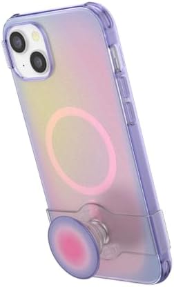 Pop Sockets i Phone 14 Pro Case with Integrated Slidable Grip & Kickstand – Pink Opalescent – Ultimate Wireless Charging Compatibility, 10 ft Drop Protection, and Easy Mag Safe Integration for Enhanced Mobile Experience