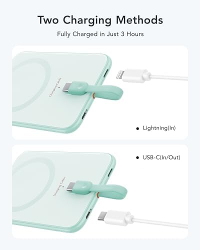 VEEKTOMX 5000 m Ah Ultra-Slim Portable Charger – Lightweight Power Bank with USB-C Cable, Stylish Pink Power Bank for i Phone 15/Plus/Pro/Pro Max & Android – Fast Charging, Ideal for On-the-Go Convenience and Daily Use