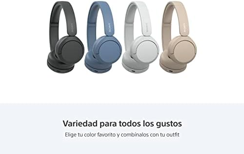 Sony WH-CH520 Wireless On-Ear Headphones – 50-Hour Battery Life for All-Day Listening, Quick Charge for 60 Minutes of Playback in Just 5 Minutes, Integrated Microphone for Effortless Calls, USB-C Charging for Fast Replenishment, Ergonomic Design for Ultimate Comfort – Ideal for Busy Professionals and Music Lovers in Stylish Black Finish