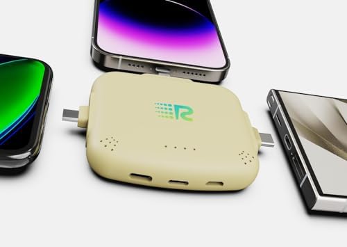 Ultimate Universe 3-in-1 Portable Charger – 3300 m Ah High-Speed Power Bank for i Phone & Android – Fast Charging with 2.4 A Output – Sleek RC33 Gold Design – Simultaneous Charging for 3 Devices – Versatile Compatibility with Lightning, Type C & Micro-USB