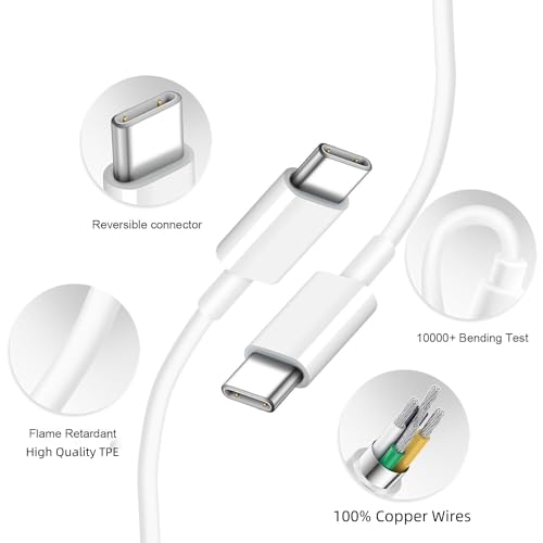 USB C Cable 20ft,C to C Cable Fast Charging 2 Pack,60W Extra Long Type C Cord Compatible with iPhone 16/15 Pro/15 Plus/16 Pro Max, iPad mini 6/ Pro 2021, Mac-Book Pro 2020, Samsung Galaxy S24,Switch – Enhanced Compatibility and Speed