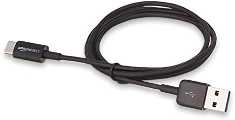 Elevate Your Charging Game: Amazon Basics 5-Pack 3-Foot USB-C to USB-A 2.0 Fast Charger Cables, 480 Mbps Data Transfer, USB-IF Certified for Ultimate Device Compatibility – Ideal for i Phones, i Pads, Samsung Galaxies & Laptops – Sleek Black Design for Professional Use