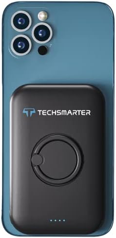 Ultra-Fast 5000 m Ah Wireless Magnetic Power Bank for i Phones 12-16 | TECHSMARTER 18 W USB-C Portable Charger for Seamless Charging on-the-Go | Effortless Connectivity & Sleek Design for Modern Mobile Lifestyles