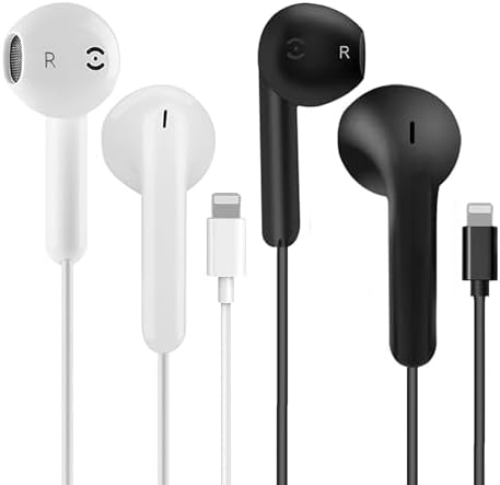 Transform Your Listening Experience with Apple MFi Certified Lightning Earbuds – Optimized for i Phone 14 to 7 Plus – Superior Sound Quality with Enhanced Bass and Clarity – Ergonomic In-Ear Design for Ultimate Comfort and Noise Isolation – Built-in Microphone for Effortless Hands-Free Calls – Lightweight, Tangle-Free, and Portable for Everyday Adventures – Ideal for Music Enthusiasts and On-the-Go Lifestyles