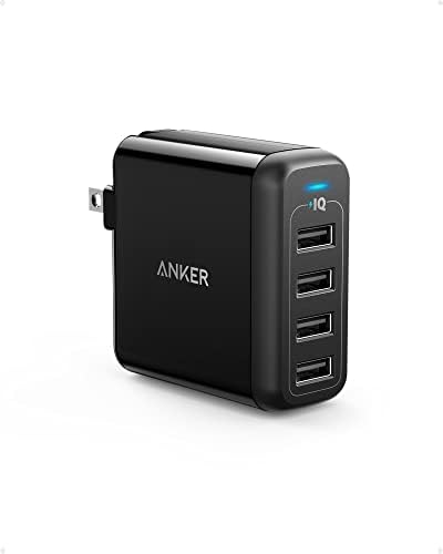 Anker 40 W 4-Port USB Fast Charging Hub – Compact Wall Charger with Foldable Plug for i Phone 14/13, i Pad Pro/Air/Mini, Galaxy S23/S22/S21, Note 20 Ultra & More – Multi-Device Power Solution for Ultimate Efficiency and Safety