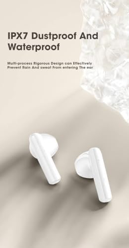 Advanced Bluetooth 5.1 Waterproof Earbuds with Built-in Microphone – IPX7 Rated In-Ear Headphones for Active Lifestyles, Enhanced Sound Quality, and Seamless Connectivity – USB-C Charging Case with LCD Display – Ideal for Android & i OS Users (Blue) – Experience Unmatched Comfort and Durability