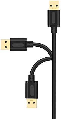 Premium USB 3.0 Male to Male Cable – 25 Ft High-Speed Data Transfer Solution with Gold-Plated Connectors for Enhanced Connectivity – Ideal for Hard Drive Enclosures, DVD Players, and Laptop Coolers – Versatile, Durable, and Fast Performance
