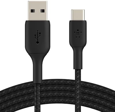 Enhance Your Charging Experience with the Belkin Boost Charge Braided USB-C to USB-A Cable – Fast, Reliable, and Versatile for i Phone 16, Samsung Galaxy S25, Google Pixel 9 & 8, i Pad Pro, Nintendo Switch 2, and Carplay – 3.3 ft Durable Design with Value 2-Pack for Optimal Performance and Longevity