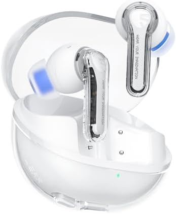Affordable Sound PEATS Clear Wireless Earbuds – Bluetooth 5.3 Headphones with 12 mm Drivers for Deep Bass, Enhanced Call Clarity with Dual Mic and ENC, Gaming Mode for Low Latency, 40-Hour Playtime, IPX4 Water Resistance, Custom EQ via App for Tailored Audio Experience