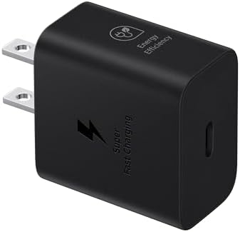 SAMSUNG 45 W Ultra-Fast Wall Charger with USB Type-C Cable – Efficient Power Adapter for Galaxy Devices & USB-C Gadgets, Sleek Black Design for On-the-Go Charging, Low Energy Consumption, Ideal for Busy Lifestyles, EP-T4511 XBEGUS
