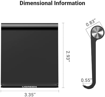 UGREEN Phone Stand 2 Pack Desk Cell Phone Holder Travel Compatible with iPhone 16 Pro Max 15 Plus 14 Pro 13 12 Mini 11 SE XS XR 8 7, Portable Foldable Desktop iPhone Stand Adjustable, Black White – Enhanced Compatibility and Speed