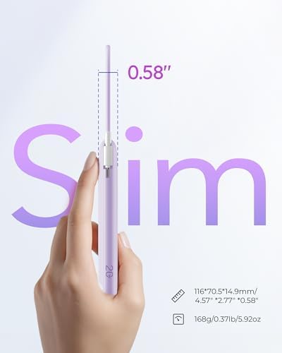 Slim Pink Portable Charger 10000 m Ah – USB-C Power Bank with Built-in Cable & LED Display for Fast Charging – Travel-Friendly Battery Pack Compatible with i Phone 16, 15, Samsung S24, S23 – Ultimate Convenience & Style