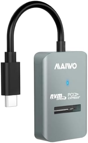 MAIWO Tool-Free M.2 NVMe SATA SSD to USB-C Adapter – 10 Gbps High-Speed Docking Station with UASP & Trim Support, 8 TB Capacity, Ultimate Storage Expansion for Professionals and Creatives