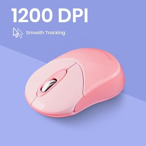 Elevate Your Productivity with the Perixx PERIMICE-802 PP Wireless Bluetooth Mouse – Sleek Purple Design for Windows, i OS & Android Devices – Ergonomic Comfort and High Precision Tracking for On-the-Go Professionals