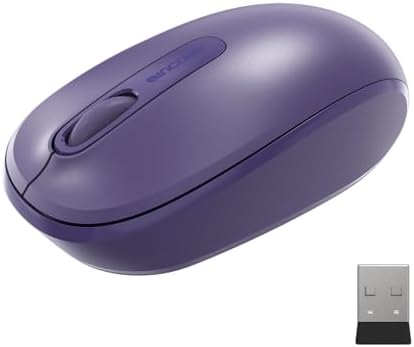 Light Orchid Incase Wireless Mobile Mouse 1850 – Microsoft-Designed, Ambidextrous Comfort, 6-Month Battery for Ultimate Portability, Nano Transceiver for Seamless Connectivity, Compatible with Mac & Windows 8/10/11 – Elevate Your Productivity and Style