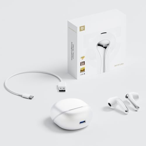 Transform Your Listening Experience with Sound PEATS Air5 Lite Wireless Earbuds – Exceptional Bluetooth 5.4 Performance, 13 mm Drivers for Immersive Hi-Res Audio, and State-of-the-Art Environmental Noise Cancellation for Crystal Clear Calls – Robust 30-Hour Battery Life with Rapid Recharge Capability – Ideal for Audiophiles, Gamers, and Professionals Seeking Superior Comfort and Sound Clarity
