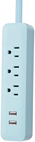 Globe Electric Designer Series 3-Outlet Power Strip in Chic Rose Finish – Stylish Surge Protector with Enhanced Compatibility and Fast Charging for Modern Homes and Offices