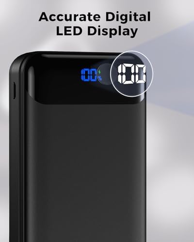 Ultra High-Capacity 40000 m Ah Portable Power Bank with PD 30 W & QC 4.0 Fast Charging – Versatile USB-C & USB-A Outputs, Dual Input Ports, Sleek Pink Design for i Phone 15, 14, 13 & More – Perfect for Travel and Daily Use