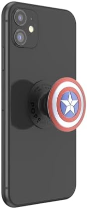 Marvel Captain America Mag Safe Pop Socket Grip – Secure Enamel Phone Holder with Kickstand, Wireless Charging Ready, Lightweight Design for Ultimate Usability and Marvel Fandom Style