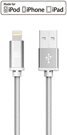 LAX MFi Certified Lightning Cable for i Phone & i Pad – 6 ft Durable Braided USB Cord with Fast Charging Capability for Enhanced Performance and Compatibility Across All Devices