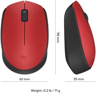 Logitech M170 Wireless Mouse – Ultra-Responsive Optical Tracking, Ambidextrous Design for All Users, 2.4 GHz USB Mini Receiver, 12-Month Battery Life, Perfect for PC, Mac & Laptop – Elevate Your Productivity with Seamless Wireless Freedom