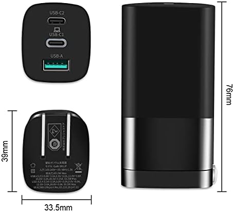 Experience Unmatched Power and Portability with the 65 W Ga N USB-C Charger for Microsoft Surface Devices – Ultra-Compact, High-Speed Charging Solution for Surface Pro, Go, and Laptop Series – Features 6 ft Durable Nylon Cable for Optimal Connectivity – Advanced Multi-Protocol Support Ensures Compatibility with All Your Devices, Including Smartphones and Tablets – Perfect for Home Use and Travel with 50% Size Reduction Compared to Standard Chargers – Enjoy Rapid Charging with Cutting-Edge Ga N Technology – UL Listed for Maximum Safety Assurance – Ideal for Professionals on the Move Seeking Speed and Reliability in a Sleek Black Design – Elevate Your Charging Experience and Enhance Device Performance with This Versatile Charger, Supporting Multiple USB-C and USB-A Protocols for All Your Power Needs.