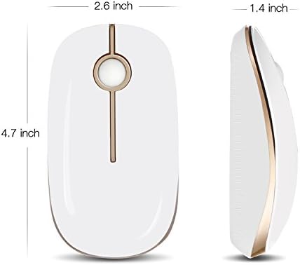 Sleek Vssoplor Wireless Mouse – Ultra-Slim Silent Optical Companion for Laptops & PCs | 2.4 GHz Nano Receiver, Perfect for Quiet Workspaces & Travel | Enhanced Compatibility for Windows, Mac & Linux
