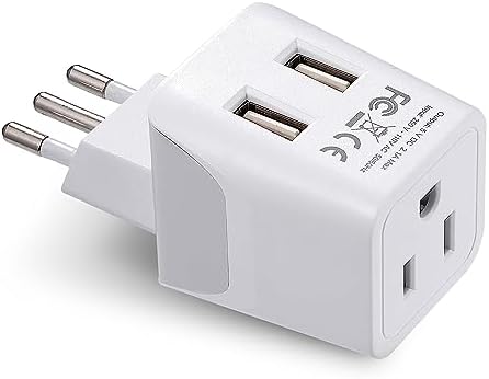 Compact Dual USB Travel Adapter for Effortless Charging in Australia, New Zealand, and China – Essential Type I Plug for Phones, Tablets, and Cameras – Quick Charge Capability with Universal Compatibility for Hassle-Free Global Adventures