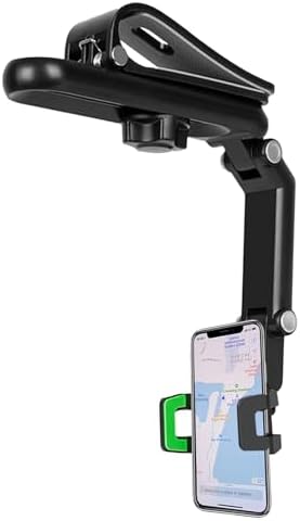 Innovative 360° Sun Visor Phone Holder for Cars – Hands-Free Universal Smartphone Mount Compatible with i Phone, Android & Samsung – Retractable Design for Optimal Viewing & Convenient Installation – Elevate Your Driving Safety & Experience