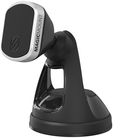 Scosche Magic Mount Select Dual Pack – Premium Magnetic Car Phone Holder for i Phone & Android – Secure 360° Adjustable Mount for Hands-Free Driving – Ideal for Dash & Window Use – Durable Design for Enhanced Compatibility & Safety