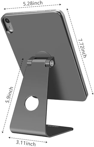 Transform Your i Pad Mini 6 (2021) Experience with LULULOOK Magnetic Stand – Ergonomic Aluminum Holder for Optimal Viewing & Drawing, Adjustable Height & Angle, Lightweight Design for Easy Portability and Versatile Portrait/Landscape Use