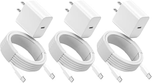 20 W USB-C Fast Charger with 10 FT Cable for Ultimate Device Compatibility – Efficient Charging Solution for Air Pods Pro 2, Air Pods Max 2, and i Phone 15/16 – High-Performance Wall Adapter for Unmatched Flexibility and Rapid Power Delivery