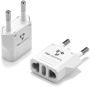 North America to Egypt Travel Power Adapter Set – Dual Voltage Solution for Seamless Charging of Cell Phones, Tablets, and E-Readers (2-Pack, White) – Compact Design with Enhanced Safety Features for Global Travelers