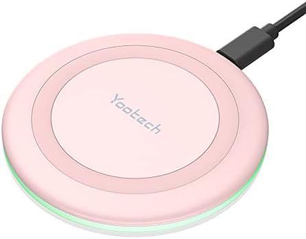 Yootech 10 W Max Fast Wireless Charging Pad – Universal Compatibility for i Phone 16 Series, Samsung Galaxy S22/S21/S20, and Air Pods Pro 2 – Sleek, Compact Design with Advanced Safety Features – Efficient Charging Solution for Home, Office, and Travel – Tangle-Free Power Experience without AC Adapter – Perfect for Modern Lifestyles