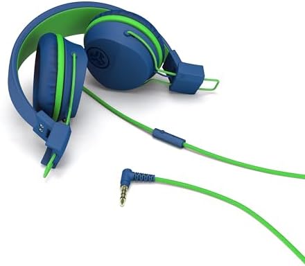 Experience Superior Sound with JLab JBuddies Studio On-Ear Kids Headphones – Safe Volume Limiter, Adjustable & Folding Design, Noise Isolation, Built-in Mic for Toddler Audio Enjoyment (Graphite/Blue) – Perfect for Home, School, and Travel