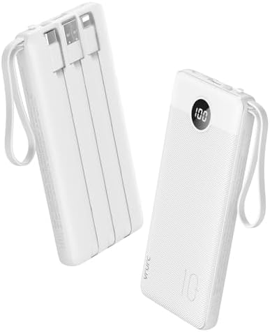VRURC 22.5 W Pink Portable Charger – 10000 m Ah Power Bank with Fast Charging Capability, USB-C Dual Functionality, 4 Outputs & 3 Inputs – Essential Travel Companion for i Phone 16/15/14/13, Samsung & Android Devices – Compact Design for On-the-Go Power Management