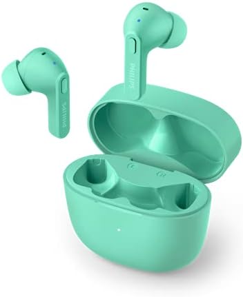 Philips T2206 True Wireless Earbuds – Compact Charging Case, IPX4 Water-Resistant Design, Enhanced Audio Mobility for Active Lifestyles, Rapid Pairing Technology, Secure Fit for Music Lovers and Fitness Enthusiasts