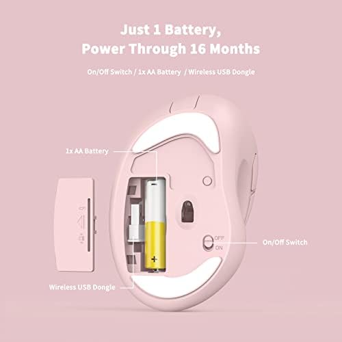 Revolutionize Your Workspace with the Green Ergonomic Wireless Mouse – Superior Vertical Design for Ultimate Comfort, Silent Clicks for Distraction-Free Focus, Long-Lasting Battery Life Powered by 1 AA Battery, Precision Control Up to 1600 DPI with USB Receiver Compatibility for PCs, Laptops, and Desktops