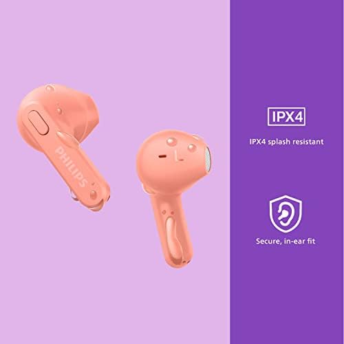 Philips T2206 True Wireless Earbuds – Compact Charging Case, IPX4 Water-Resistant Design, Enhanced Audio Mobility for Active Lifestyles, Rapid Pairing Technology, Secure Fit for Music Lovers and Fitness Enthusiasts