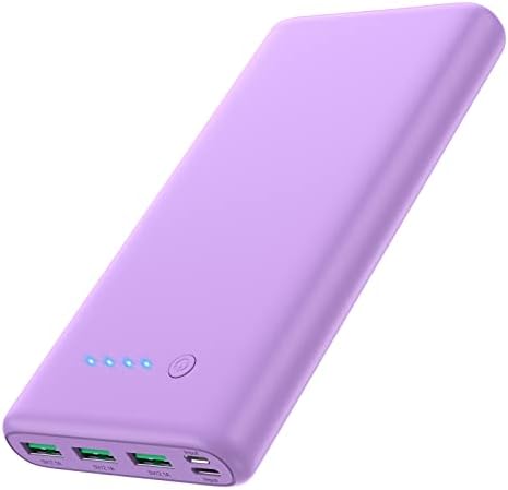 Ultra-High Capacity 40800 m Ah Portable Charger with Built-In Cables – 25 W PD USB C Fast Charging Power Bank – 5 Outputs & Dual Input for i Phone 16/15/14/13 & Samsung S23 – Stylish Pink Design for On-the-Go Charging Solutions