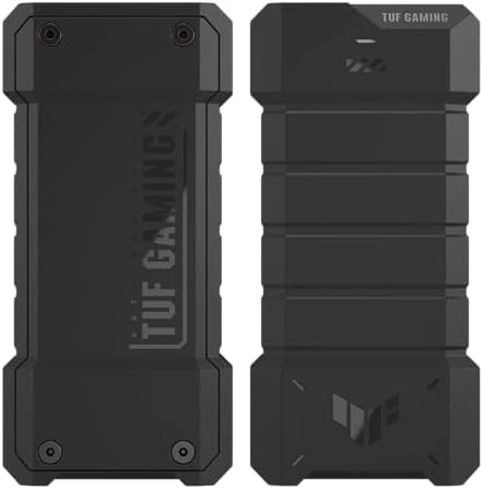 ASUS TUF Gaming A1 External M.2 NVMe SATA PCIe SSD Enclosure – Ultra-Fast USB-C Storage Solution with M.2 Q-Latch, IP68 Waterproof & Dustproof Design, Perfect for PS5 and Xbox Gamers, Enhanced Drop Resistance, Sleek Black Finish for Optimal Performance and Reliability