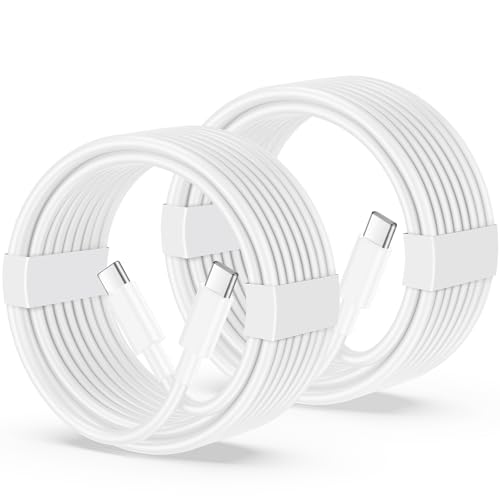 Ultra-Fast USB C to USB C Charging Cable – 2-Pack 3 FT Type C Charger Cord for i Phone 16/15 Pro Max/Plus, i Pad Pro/Air/Mini, Mac Book, Samsung Galaxy S25/S24/S23, Google Pixel 9/8/7 & Android Devices – Durable, Tangle-Free Design for Optimal Performance and Versatility
