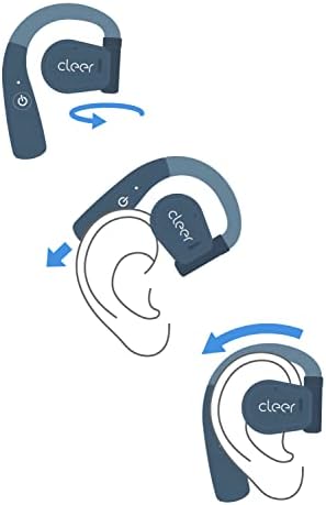 Cleer Audio ARC Open-Ear True Wireless Headphones – Cutting-Edge Touch Control, Extended Battery Life & Crystal Clear Sound for Music Lovers & Podcasters (Light Grey) – Perfect for Active Lifestyles & Effortless Device Integration