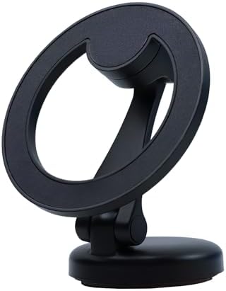 Mag Safe-Compatible Folding Magnetic Phone Holder for Car Dashboard – 360° Rotating Mount with Strong Magnet Grip for Safe and Convenient Hands-Free Use, Ideal for Navigation and Calls, Space-Saving Design Perfect for All Smartphone Models