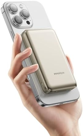 Magnetic Wireless Power Bank for i Phone – 10,000 m Ah Fast Charge Portable Charger with USB-C Cable & PD 20 W Technology – Seamless Compatibility for i Phone 15/14/13/12 Mini, Plus, Pro, and Pro Max – Effortless Magnetic Attachment & Lightweight Design for On-the-Go Convenience