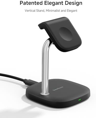 Swan Scout 505 A – Premium High-Speed Charging Dock for Apple Watch and Air Pods – Stylish, Space-Saving Stand Compatible with Series 10/Ultra 2/Ultra/9/8/7/6/5/4/3/SE 2 – Effortless Charging Solution for Home and Office, Ideal for Tech Enthusiasts and Professionals