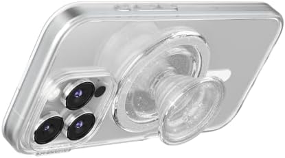 Mag Safe-Compatible Glitter Pop Socket Phone Grip & Stand – Stylish Clear Kickstand for Secure Wireless Charging and Effortless Media Viewing, Essential Cute Accessory for Enhanced Mobile Experience