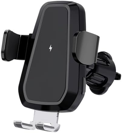 Elevate Your Driving Experience with the Black Wireless Car Charger: Fast 3-in-1 Auto Clamping Phone Mount for i Phone 11-16 & Samsung S9+ to S23 Ultra – Effortless Charging, Stylish Design, and 360-Degree Rotation for Optimal Viewing Angles – Essential Car Accessory for Modern Drivers Seeking Convenience and Speed