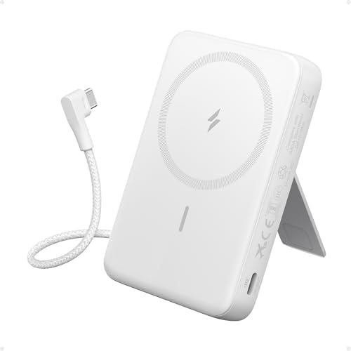Anker Zolo Magnetic Power Bank – 10,000 m Ah Wireless Charger with 30 W Fast Charging, Built-in USB-C Cable & Adjustable Stand for i Phone 16/15 Series, Air Pods & More – Ultimate Portable Power Solution for Modern Lifestyles